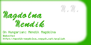 magdolna mendik business card